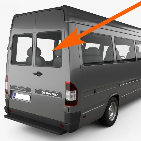 Заднее стекло правая распашонка Mercedes Sprinter Спринтер