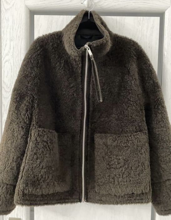 Zara новая шикарная стильная дубленка  шуба из эко меха 50-52 р р