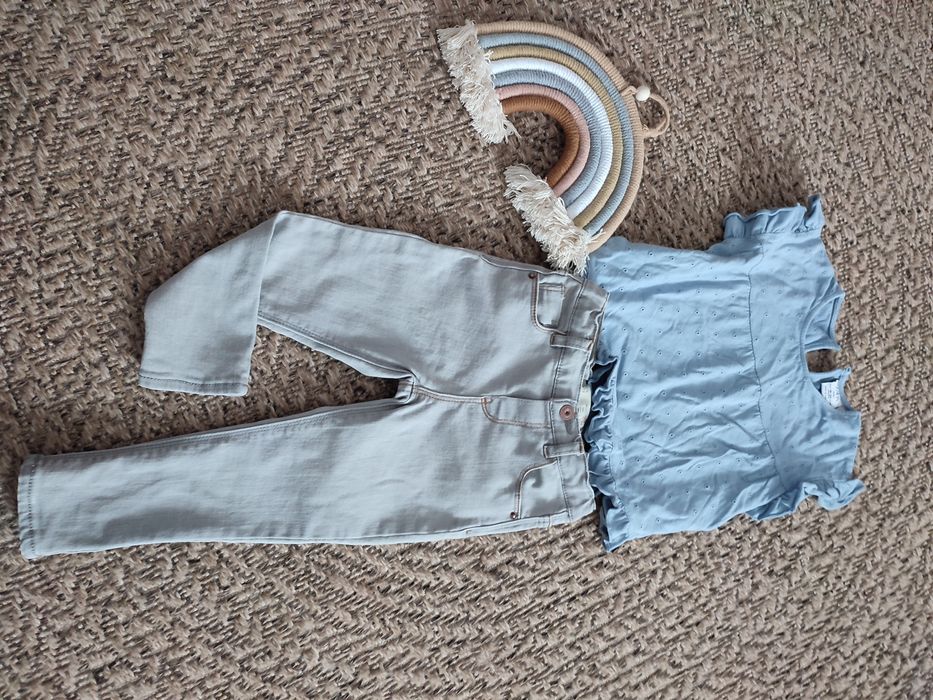 Bluzeczka i jeansy Zara r. 92