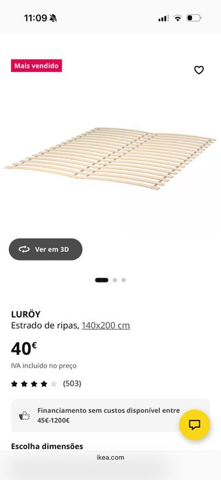 Cama e estrado casal ikea