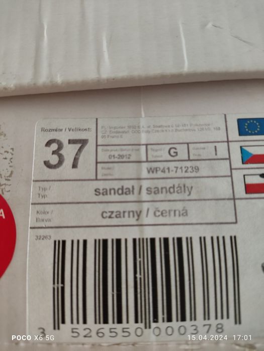 Sandałki damskie czarne