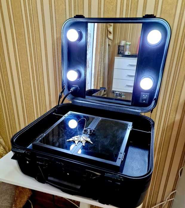 Мобильная студия визажиста MY PROKIT с LED освещением на колесиках