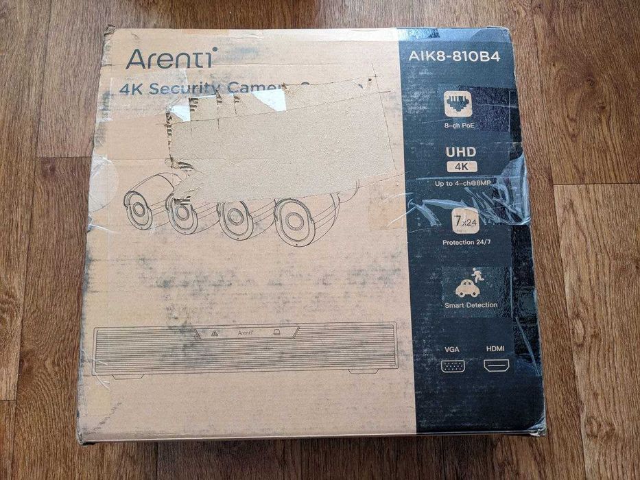 Система видеонаблюдения ARENTI AIK8-810B4 NVR 2TB 4 камеры 8MP 4К