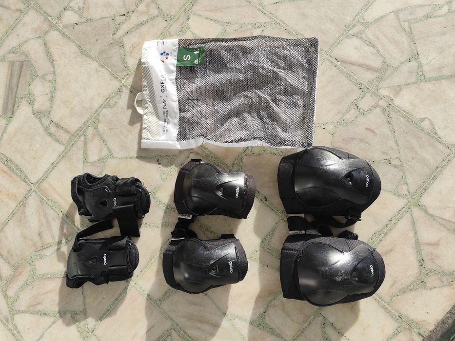 Patins em Linha + Conjunto de Proteções
