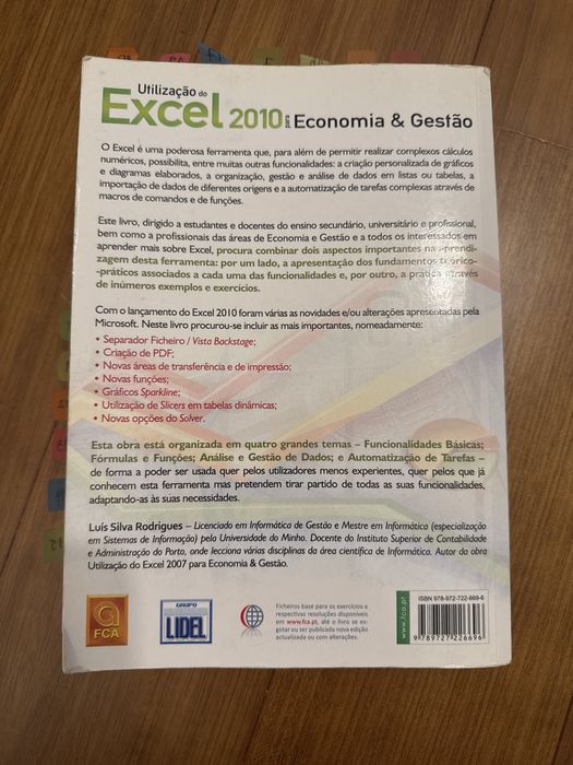 Livro manual utilização do excel - economia e gestão