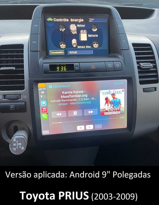 (NOVO) Rádio 2DIN 9" Toyota PRIUS (2003 até 2016) • Android [4+64GB]