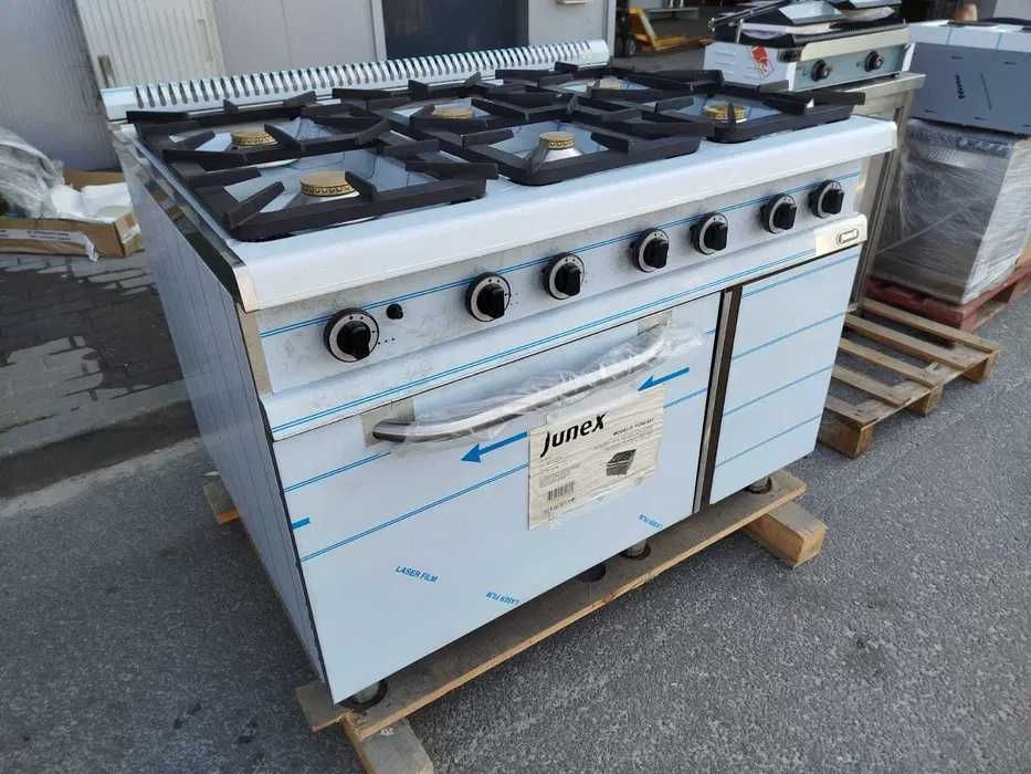 Fogão a Gás de 6 Bocas + Forno + Armário - JUNEX - NOVO