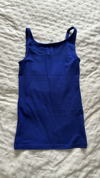 Niebieski top na ramiaczkach H&M divided XS/34