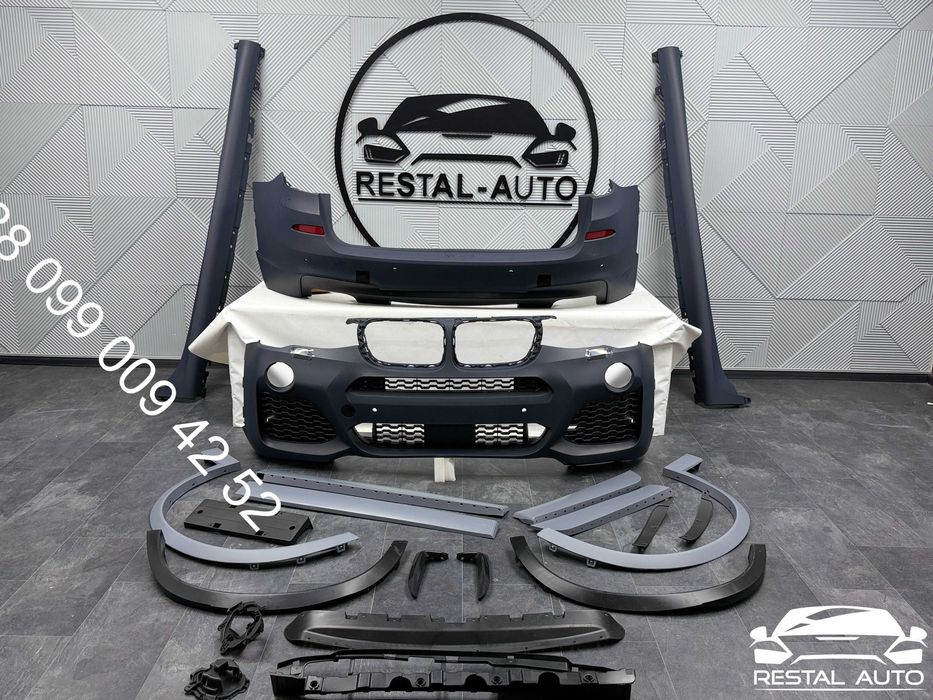 обвіс передній бампер задній пороги арка на BMW X3 F25 2014-2017 року M-Paket