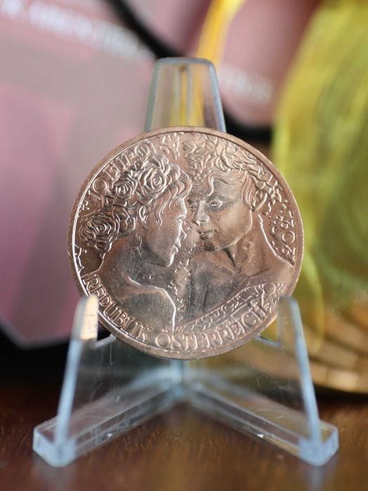 Áustria Moeda 10 € Cobre - 2021 - A Linguagem do Amor - A Rosa