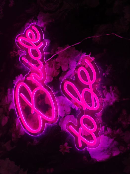 Bride to be neon róż plexi światła napis wieczór panieński