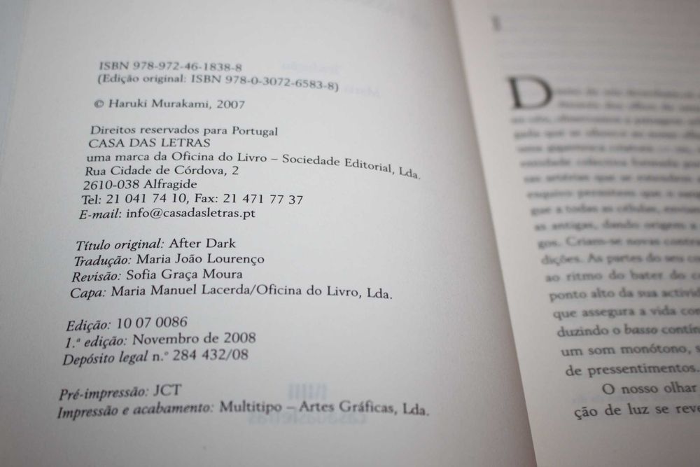 ' After Dark, Os Passageiros da Noite // Haruki Murakami