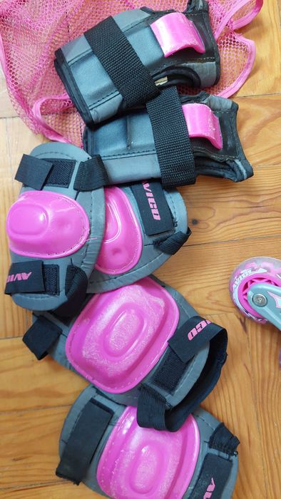 Patins e proteções de criança tam. 34-37