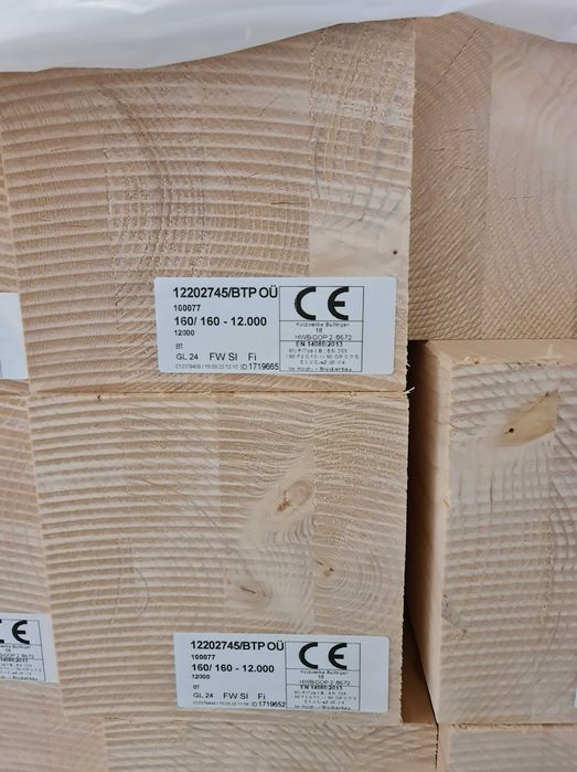 Kantówka Sucha BSH 160x160 C24 do 13m Na Budowę Domu, Altanki ,Tarasu