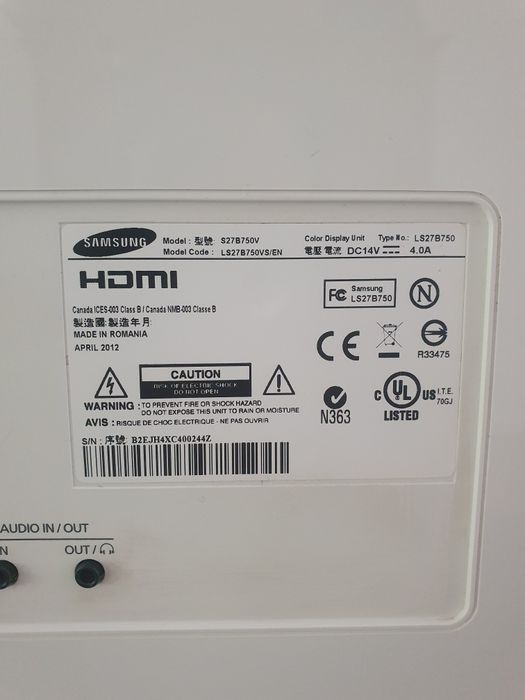 Vendo: Monitor Led Samsung 27 Full Hd S27b750v Multimédia Mhl 2ms 2 Hd