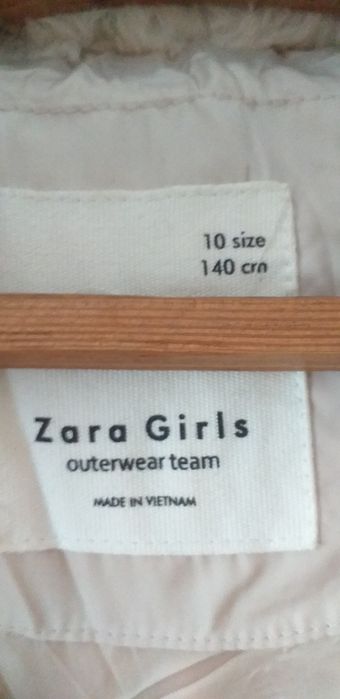 Kurtka zara roz 140 puchowa