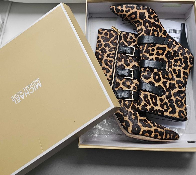 Michael Kors  botki Leopard skóra roz 41