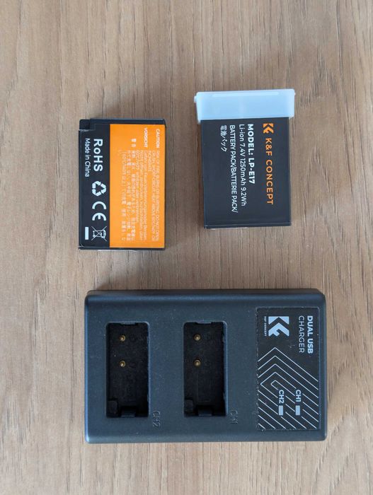Acessórios Canon R8 e RP [Gaiola, Baterias 2x, Bateria Falsa, Carregador USB-C]