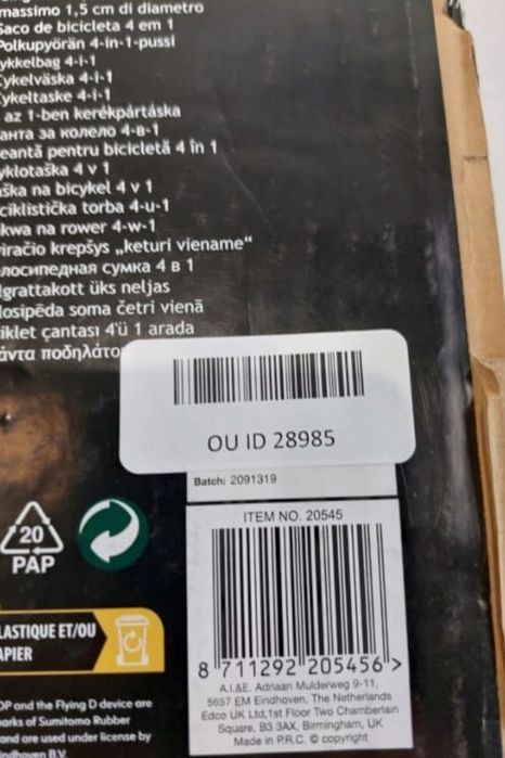 Sakwa Plecak Torba rowerowa na tył bagażnika 4w1 25L Czarna DUNLO