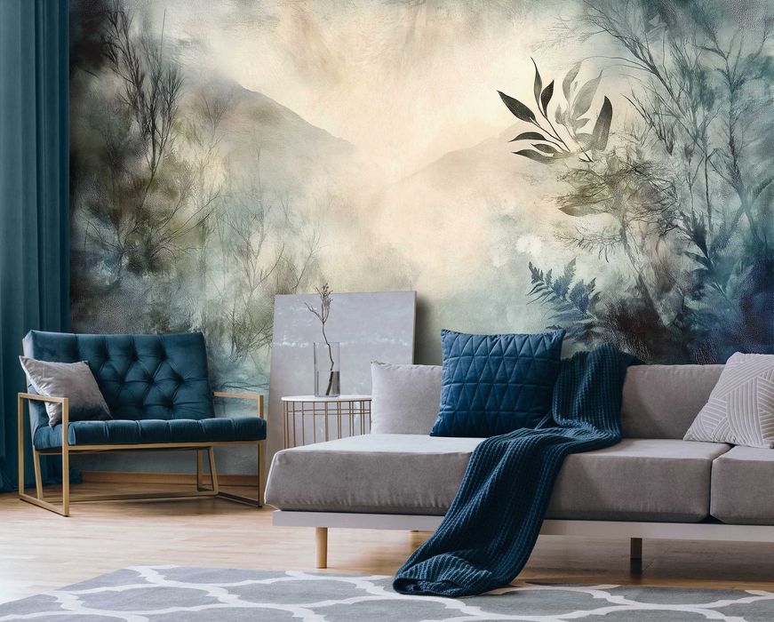 Fototapeta Widok Góry Mrok Mistyka Krzewy Natur 3D Twój Rozmiar + KLEJ