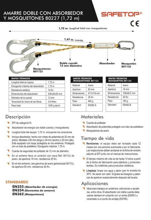 Arnes de seguranca novo
