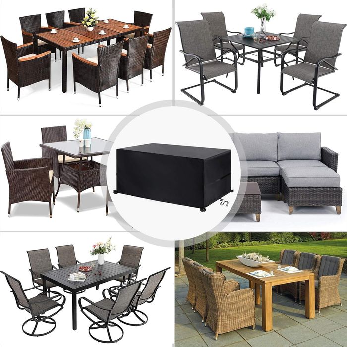 Pokrowiec na meble ogrodowe 420D - 220x140x74 cm, czarny