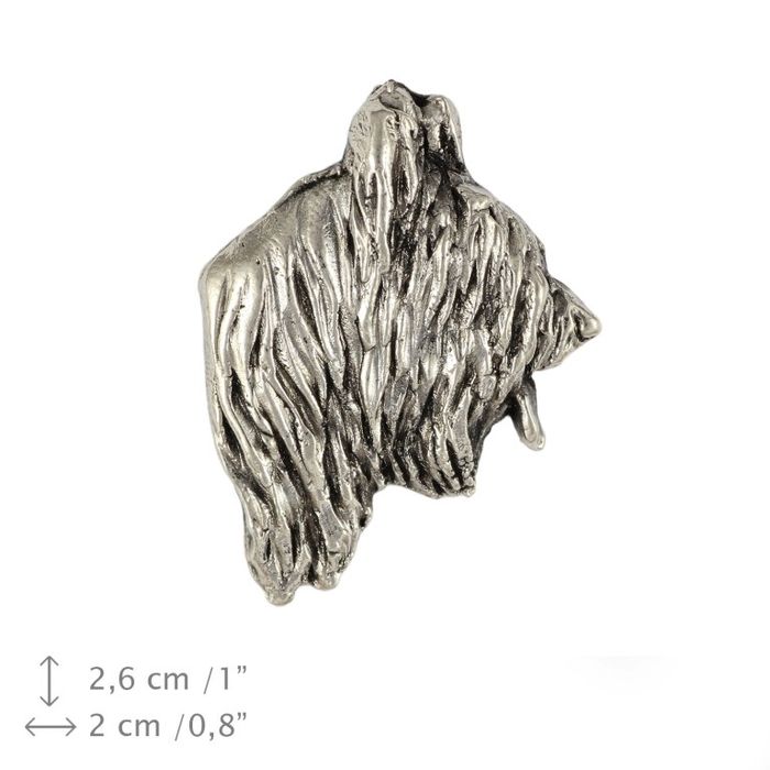 Owczarek francuski Briard pin posrebrzony Art-Dog