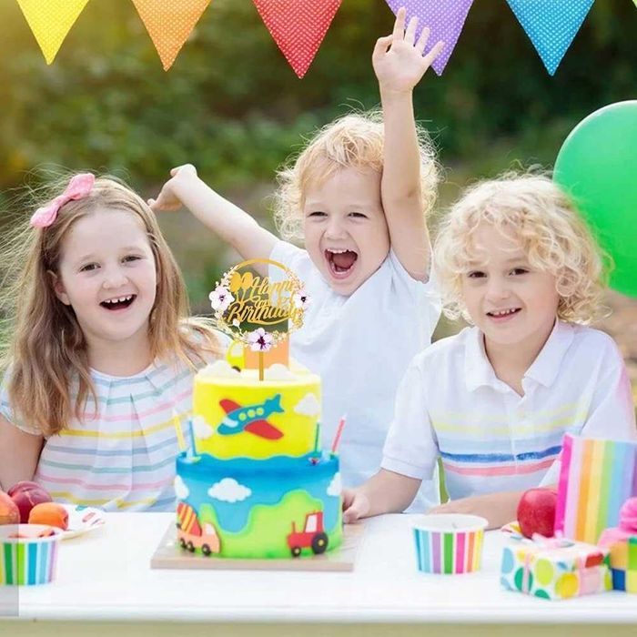 topper do tortu happy birthday 8 sztuk akrylowy yucool