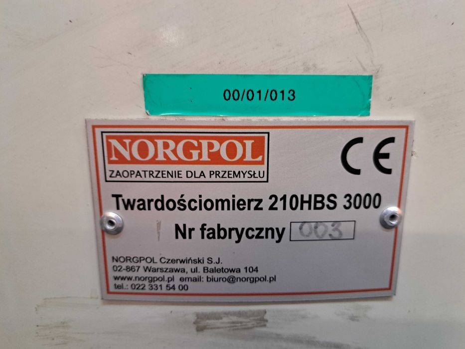 Twardościomierze Brinella model:  210 HBS-3000