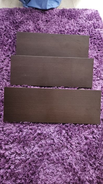Półki ciemny brąz 3szt 55×20cm