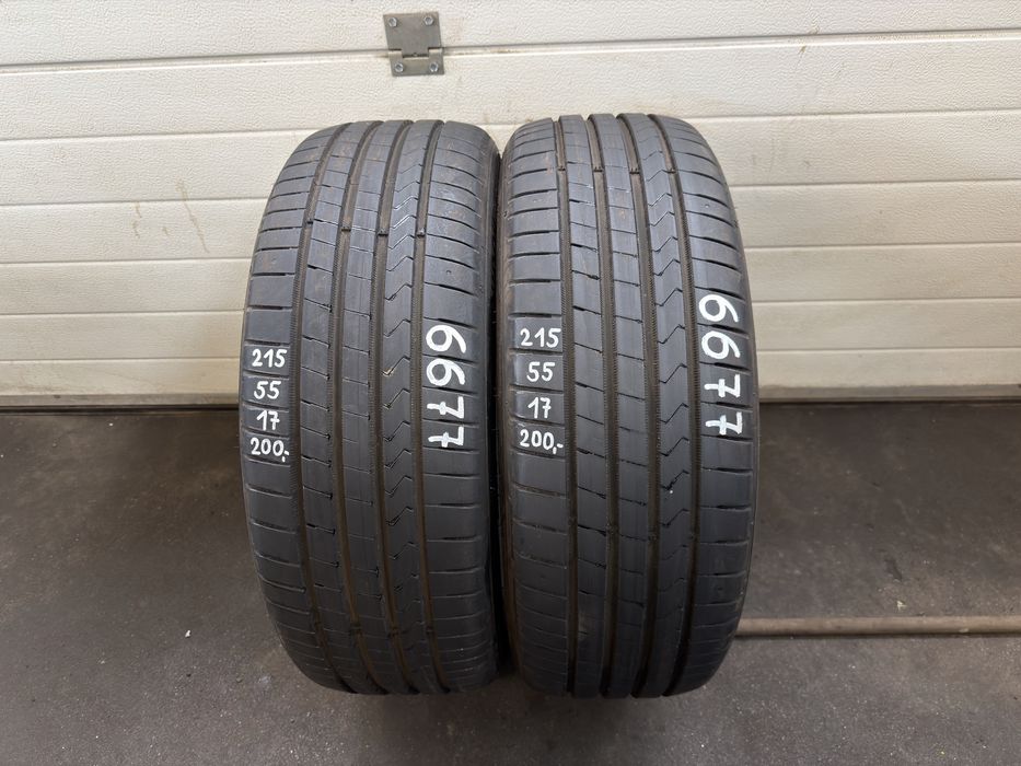 Opony letnie Hankook 215/55/17 98W - JAK NOWE 2025r.