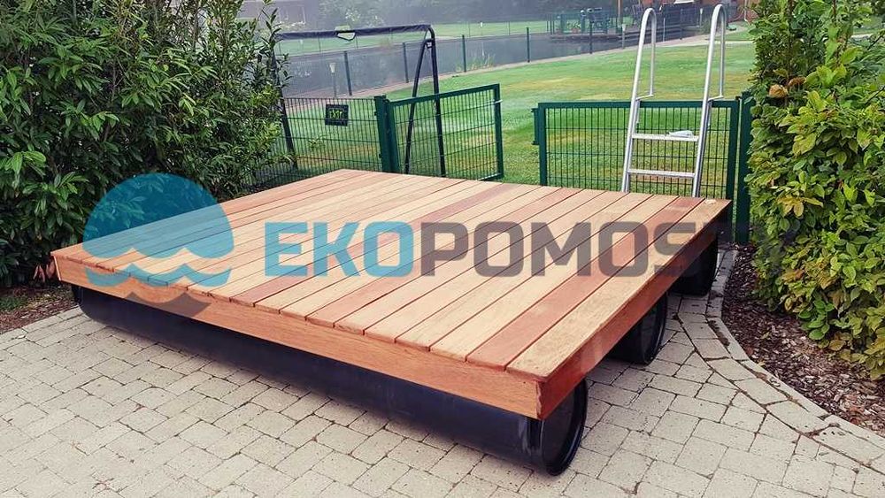 OD RĘKI - Pomost pływający, platforma pływająca, tratwa 3x2,4m egzotyk