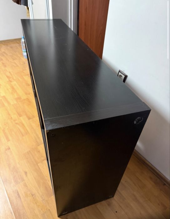 regał IKEA KALLAX „ósemka” czarnobrąz