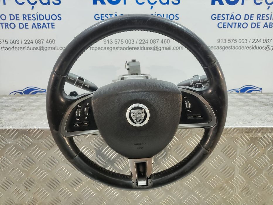 Volante Completo Pele Multifunções Patilhas De Velocidades Jaguar XF