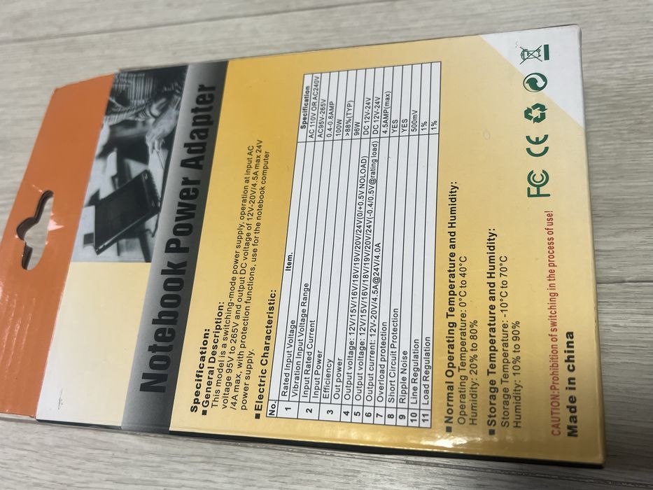 Нова Універсальна зарядка для ноутбуків DC 12-24V 100W