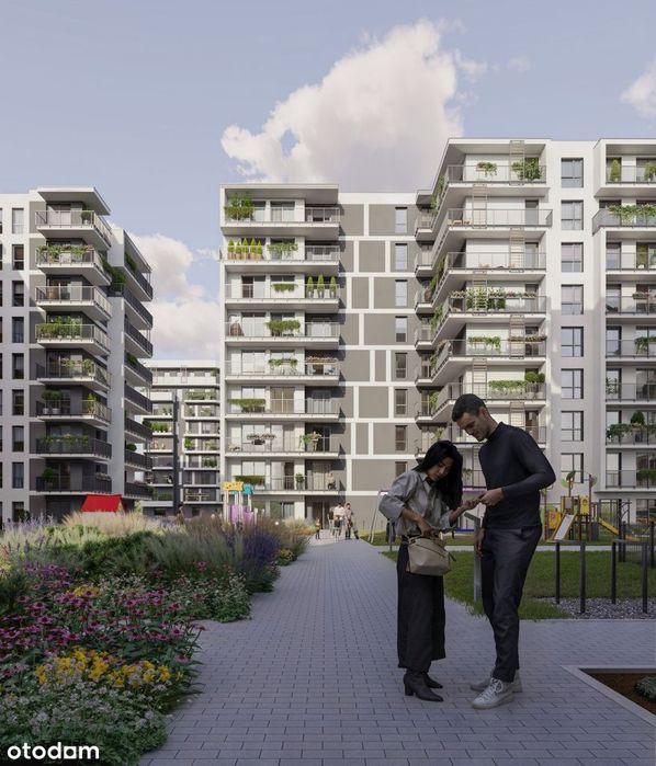 2-pokojowe mieszkanie 42m2 + balkon Bezpośrednio
