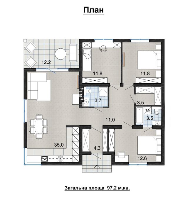 Будинок 97 кв Тарасове, вул. Центральна