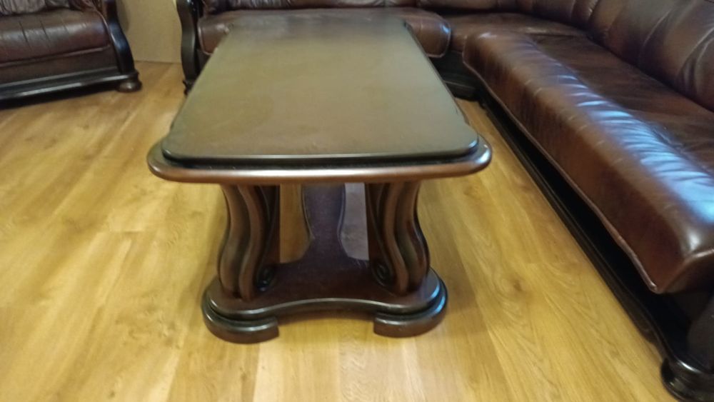 Zestaw skórzany wypoczynek ława