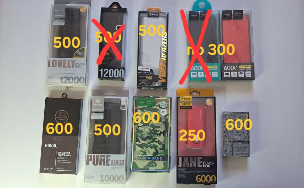 Повербанки 2500-12000mAh