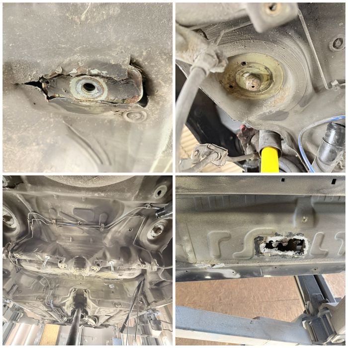 Naprawa wyrwanych mocowań zawieszenia wozka sanek BMW E36 E46 i innych