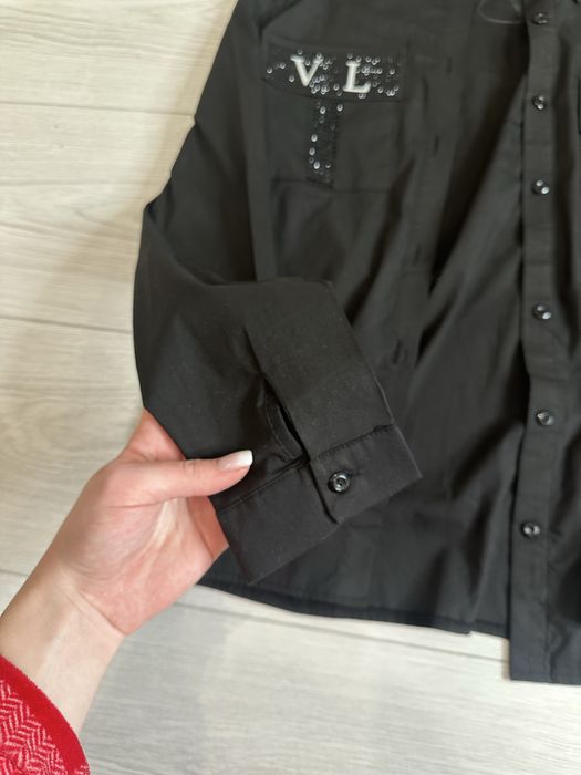 Чорна сорочка під бренд Valentino