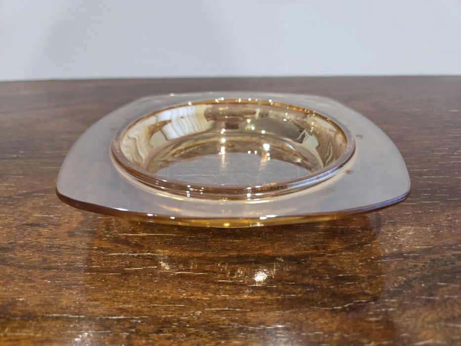 Manteigueira vidro casca de cebola