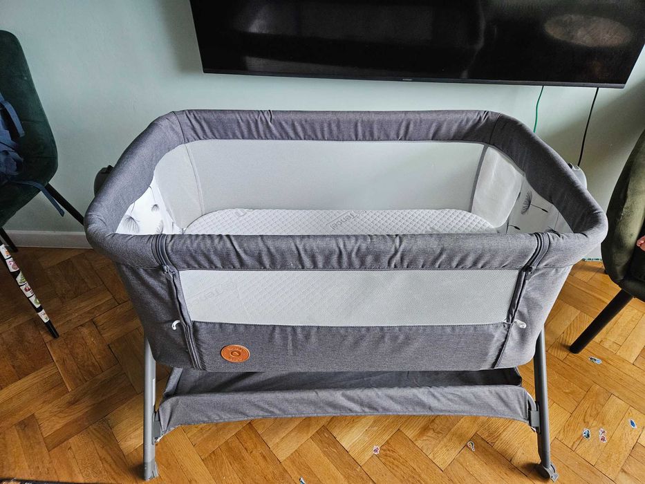 Lionelo Leonie Plus - łóżeczko dostawne Grey Stone