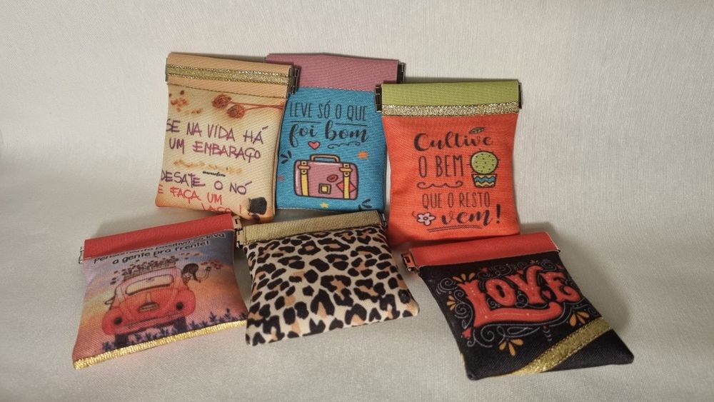 Bolsas Porta Moeda Necessaire Fita Tecido Africano Entrego Alfragide