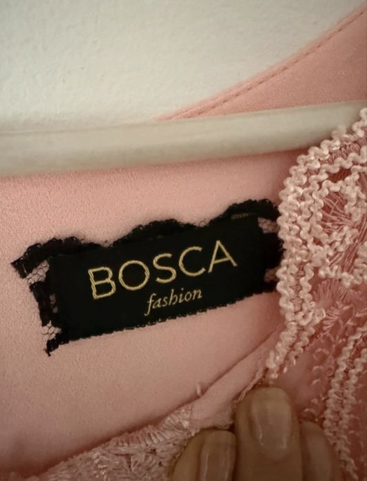 Sukienka maxi weselna Bosca 38 pudrowy róż