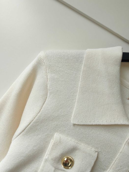 Extra komplet spódnica midi maxi sweter dzianina knit wiskoza