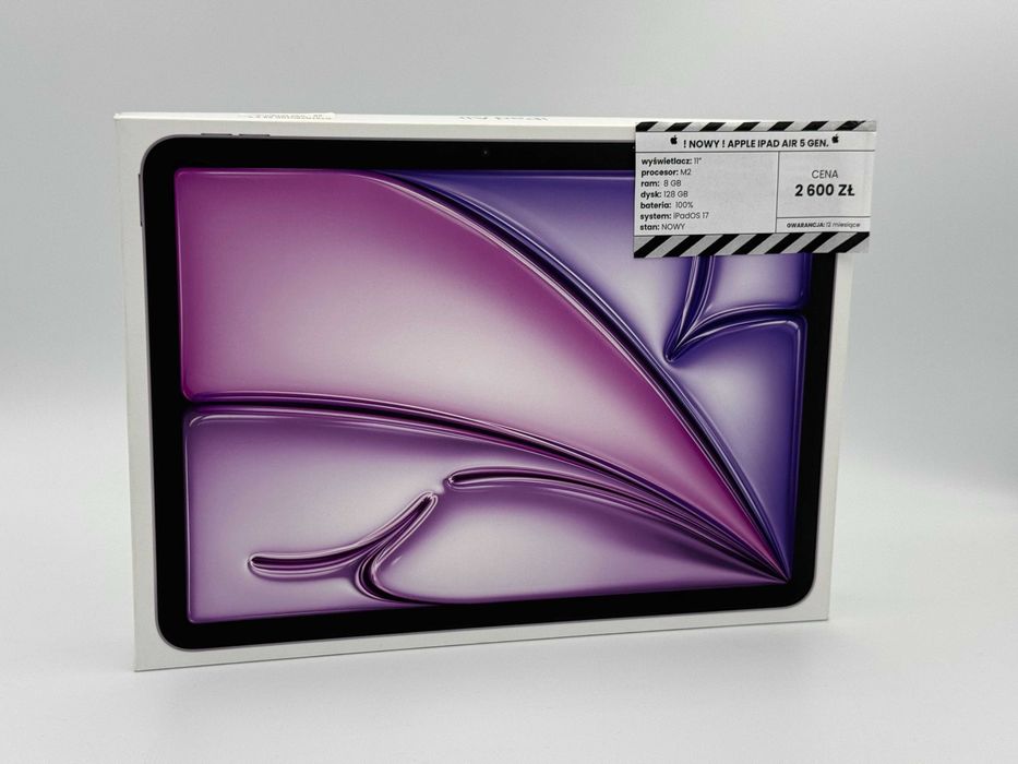 ! NOWY ! Tablet Apple iPad Air 5 generacji 11" / M2 / 128 GB / 8 GB RAM + GW 12 msc