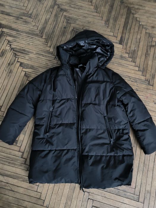 Куртка дуже тепло зимова чорна жіноча Zara розмір М