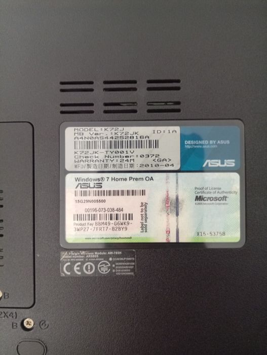 Laptop Asus czarny