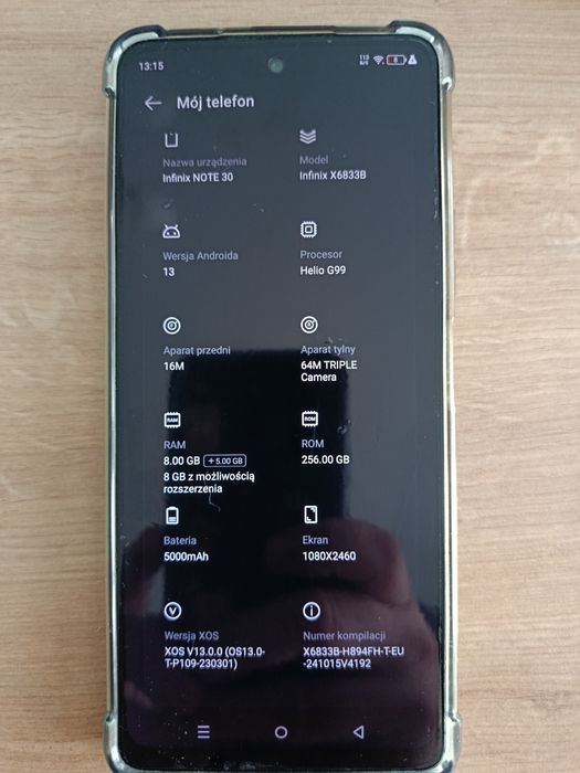 Smartfon Infinix note 30 4g